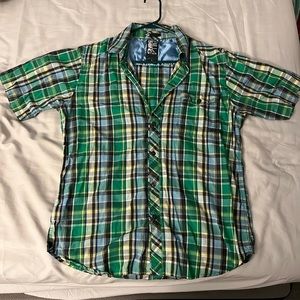 Men’s Green Plaid Billabong Button Up